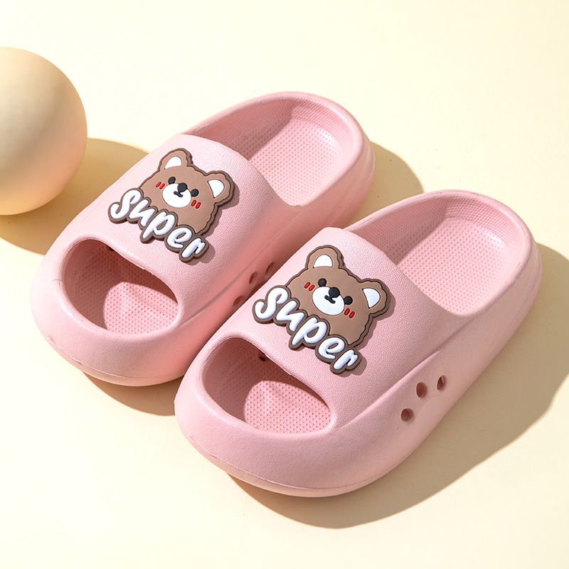 EVA children's slippers cute cartoon boys and girls baby children's bean shoes middle-aged children parent-child cool slippers summer