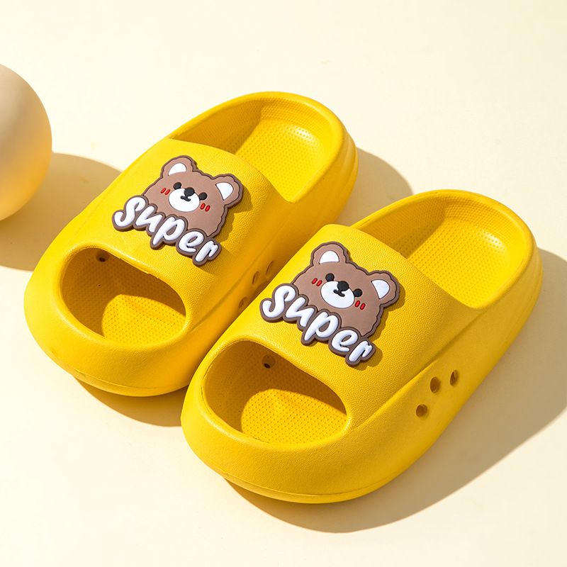 EVA children's slippers cute cartoon boys and girls baby children's bean shoes middle-aged children parent-child cool slippers summer