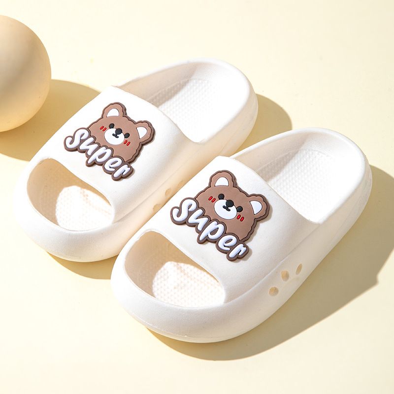 EVA children's slippers cute cartoon boys and girls baby children's bean shoes middle-aged children parent-child cool slippers summer
