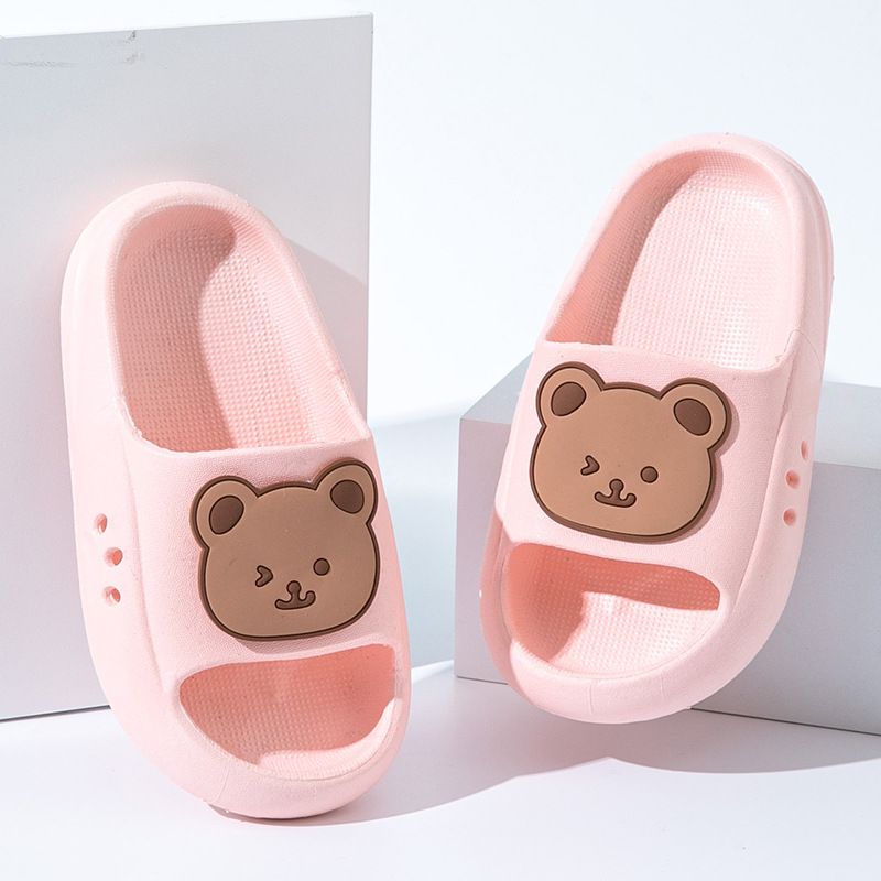 EVA children's slippers cute cartoon boys and girls baby children's bean shoes middle-aged children parent-child cool slippers summer