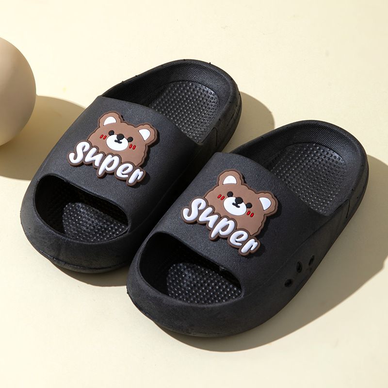 EVA children's slippers cute cartoon boys and girls baby children's bean shoes middle-aged children parent-child cool slippers summer