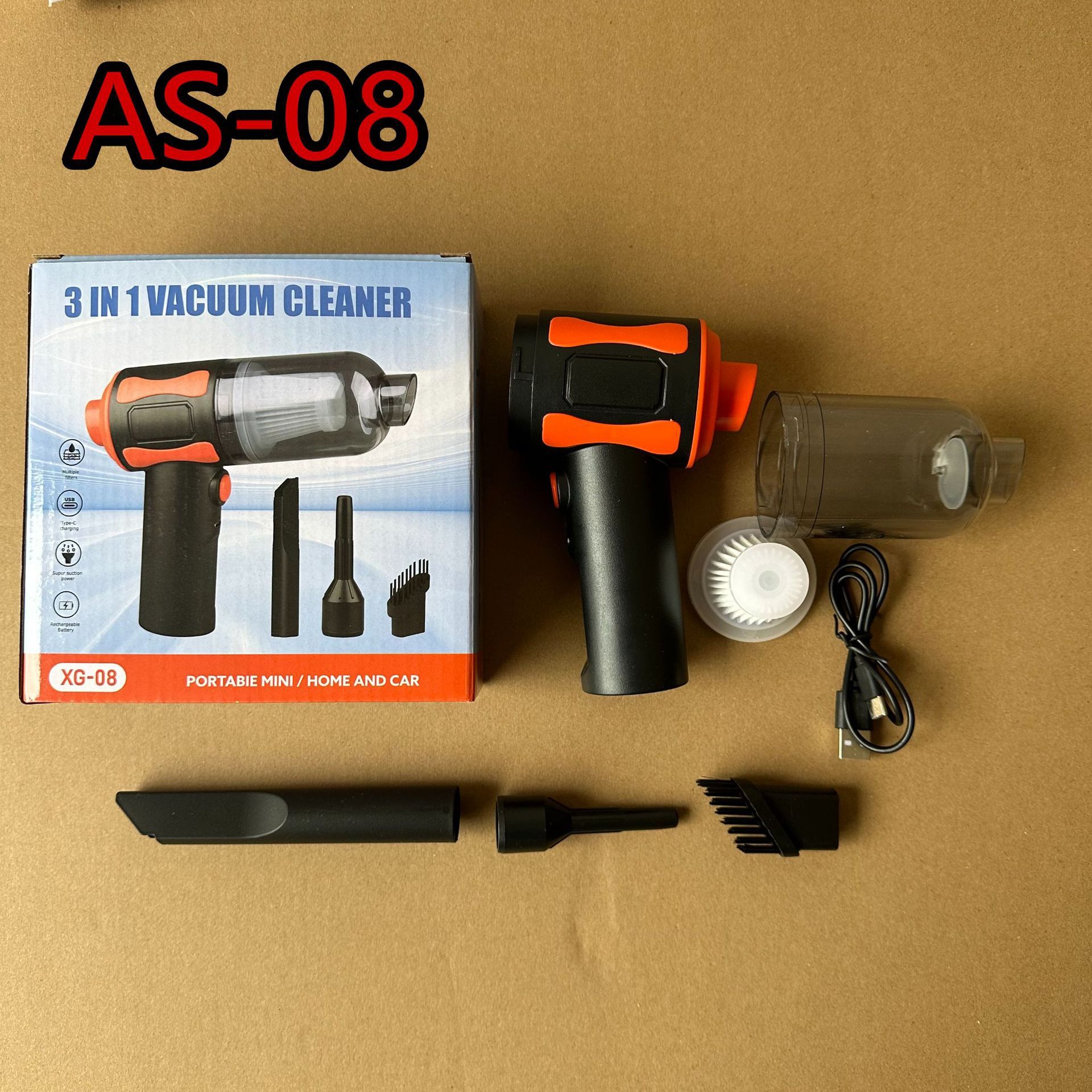 Car vacuum cleaner with wireless super strong suction power for cars, powerful household small mini handheld car specific high power