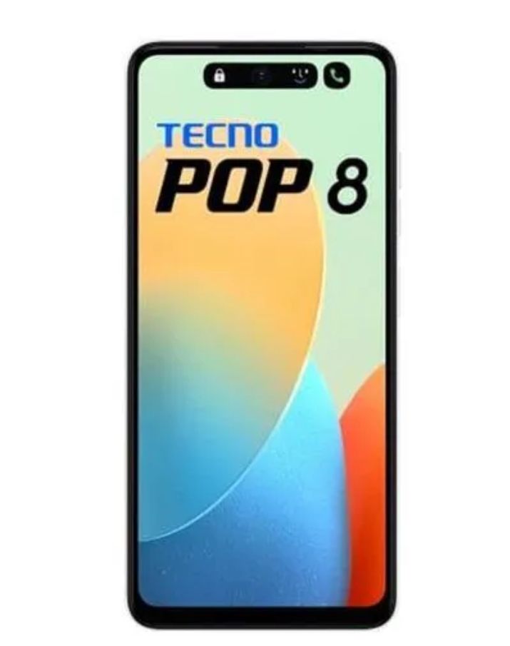 [Anniversary Offer] Tecno Pop 8 64GB+4(2+2)GB 6.6" 90Hz Display Hole Screen Dynamic Port Stereo Dual Speakers 13MP Back Camera 5000mAh Battery Type-C Charging Fingerprint Unlock Android Smart Phone