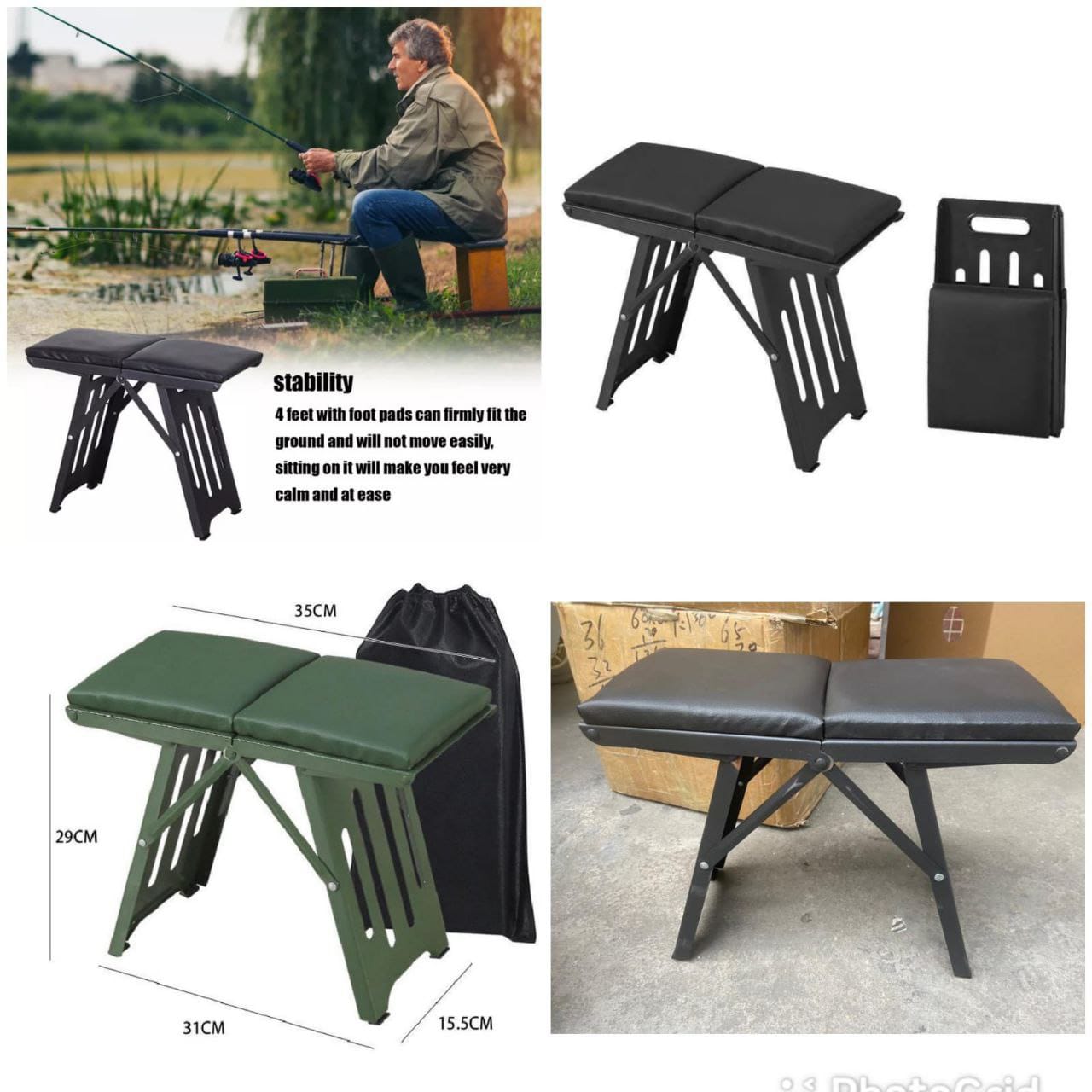 ✨ Portable Folding Stool – Heavy-Duty Outdoor Seat with Cushioned Top | Compact, Stable & Perfect for Fishing, Camping, Gardening & Travel 🎣🏕️🪑Enjoy comfort anywhere with this portable folding st