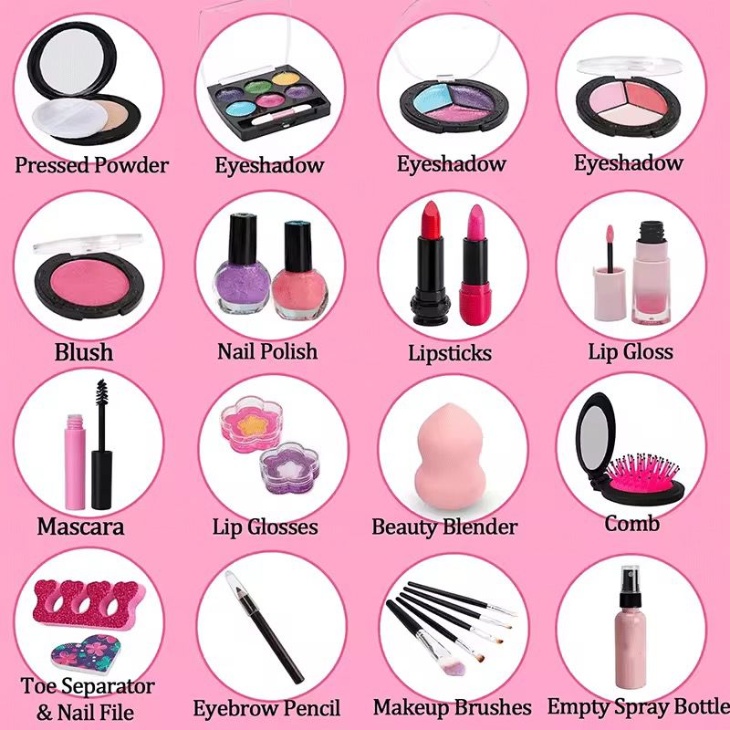 Unicorn Princess Kids Makeup Kit 💖🦄✨ | Full Beauty Set With Carry Case Let your little fashionista explore creativity with this adorable Unicorn Makeup Kit—packed with colourful, kid-safe pretend