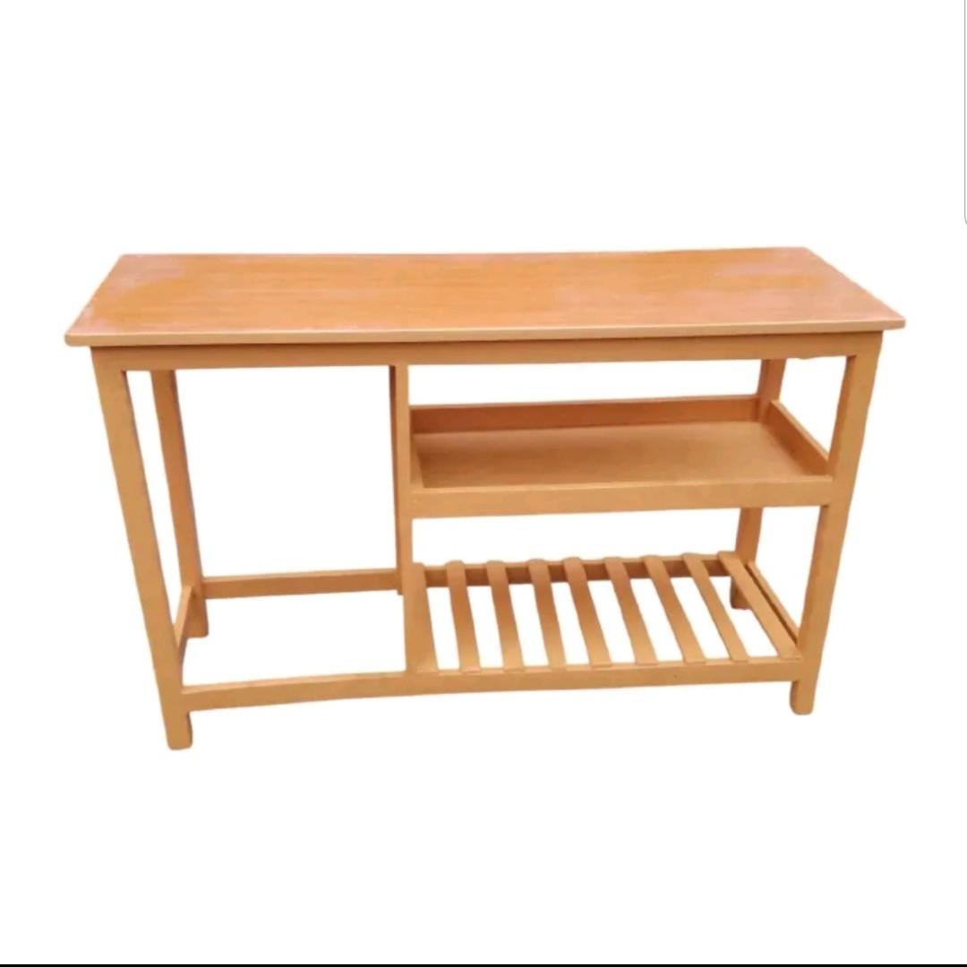 [SUPERIOR QUALITY] EXTRA LARGE Modern strong and classic kitchen table,Wooden strong Kitchen table with racks. as picture