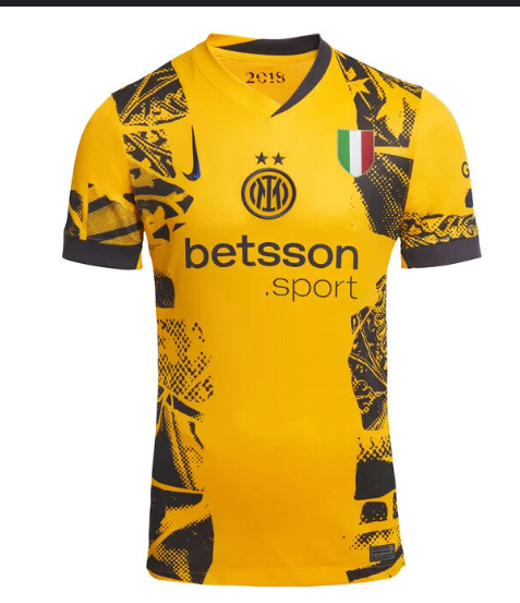 INTER MILAN HOME AWAY THIRD KIT JERSEY CHAMPIONS EAGUE FINAL 2024/2025 BLUE WHITE YELLOW