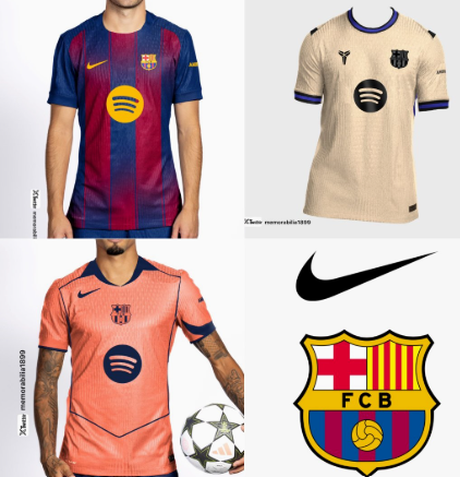 BARCELONA HOME/ AWAY/THIRD KIT JERSEY 2025/2026