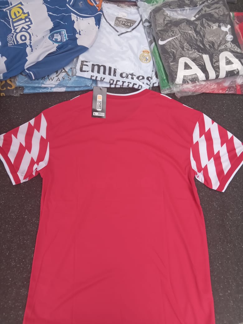 SHABANA FOOTBALL CLUB SPORTPESA PREMIER LEAGUE TORE BOBE KIT/JERSEY 2025/2026 RED /WHITE