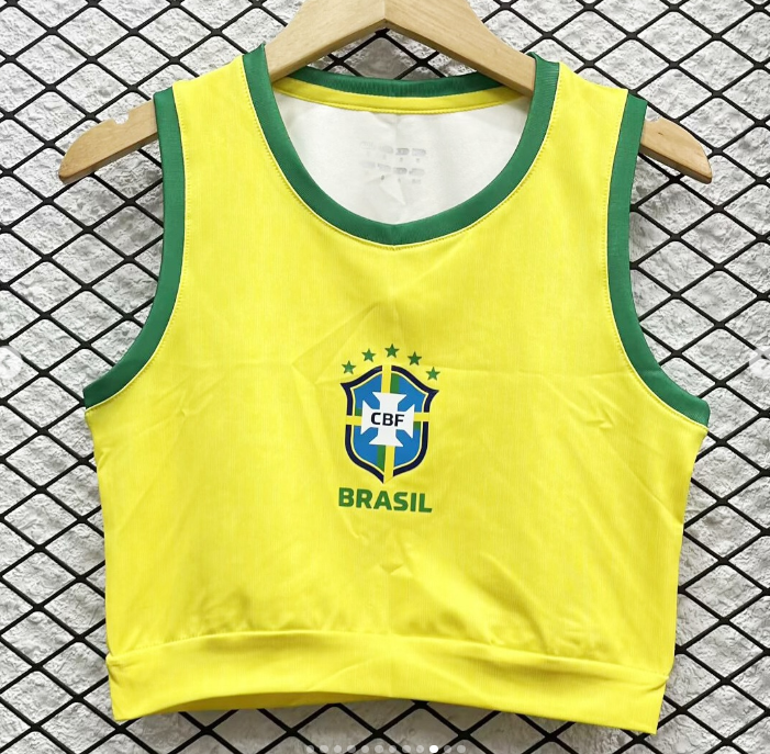 BRAZIL LADIES CROP TOP KIT JERSEY 2025