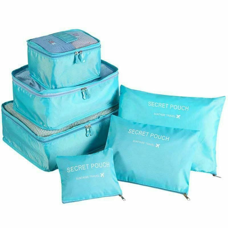 6pcs Luggage Travel Organizers For Suitcase. 
Luggage 6 Pcs/Set Oxford Cloth Waterproof Storage Mesh Bag Packing, Cube Organiser for Travel. 
helps keep clothes and documents neatly while travelling.