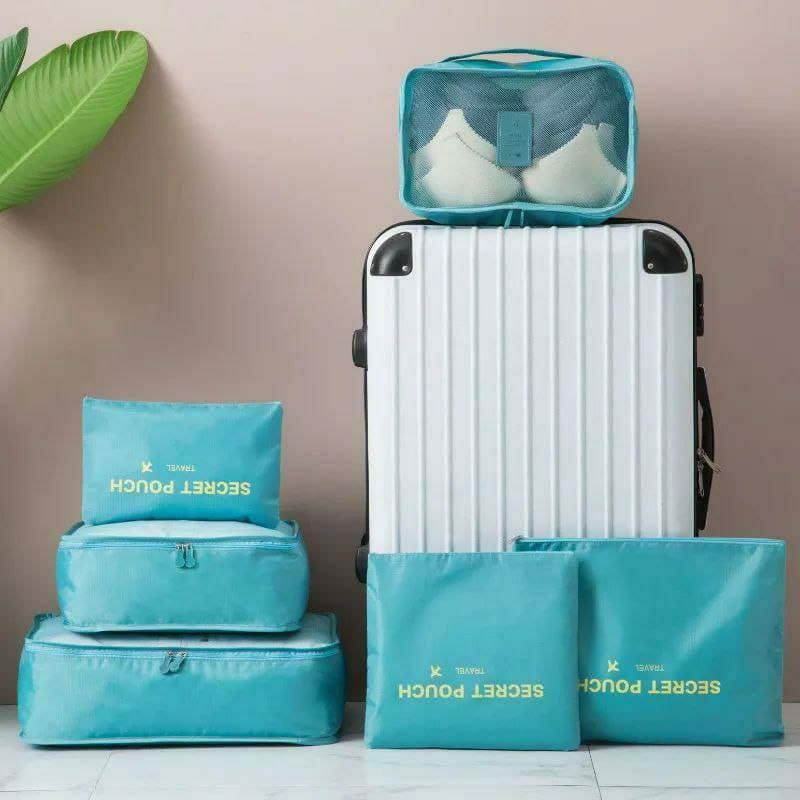 6pcs Luggage Travel Organizers For Suitcase. 
Luggage 6 Pcs/Set Oxford Cloth Waterproof Storage Mesh Bag Packing, Cube Organiser for Travel. 
helps keep clothes and documents neatly while travelling.