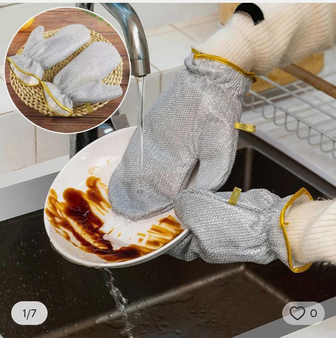 VERY GOOD QUALITY steel wire dishwashing gloves, waterproof gloves for washing dishes.