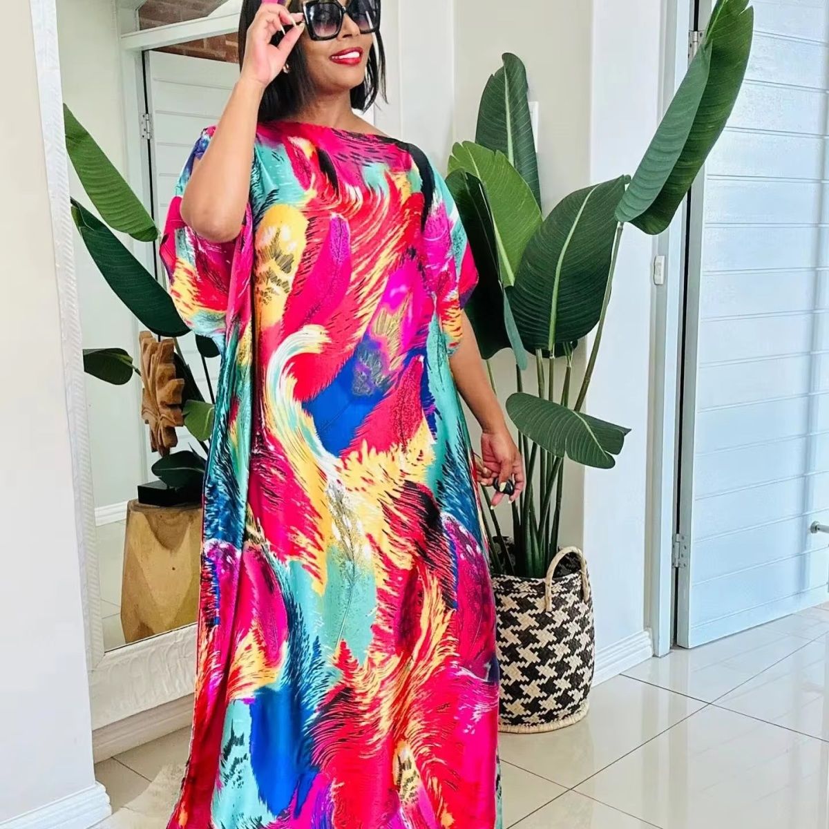 Hot selling cross-border summer satin ice silk new spring summer thin long dress plus plus long skirt