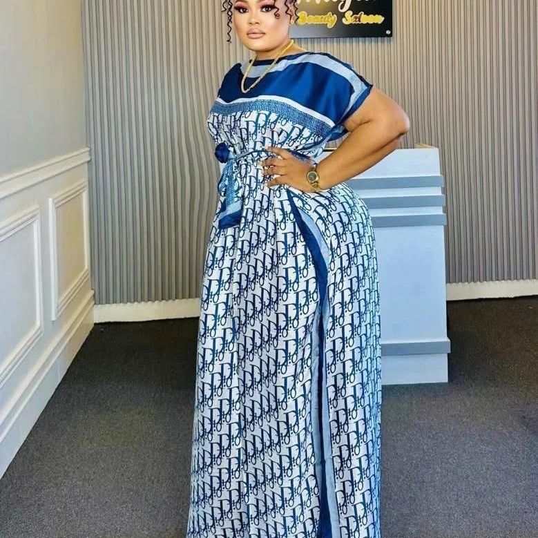 Hot selling cross-border summer satin ice silk new spring summer thin long dress plus plus long skirt