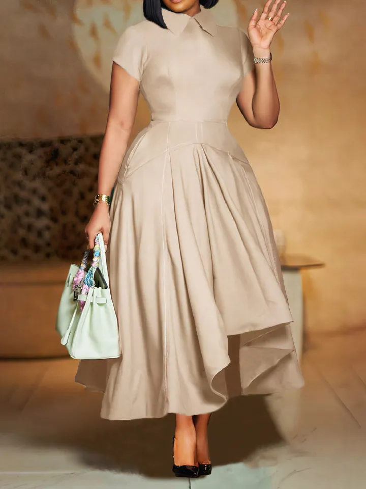 Women's fashion temperament, high waisted banquet dress, elegant evening dress