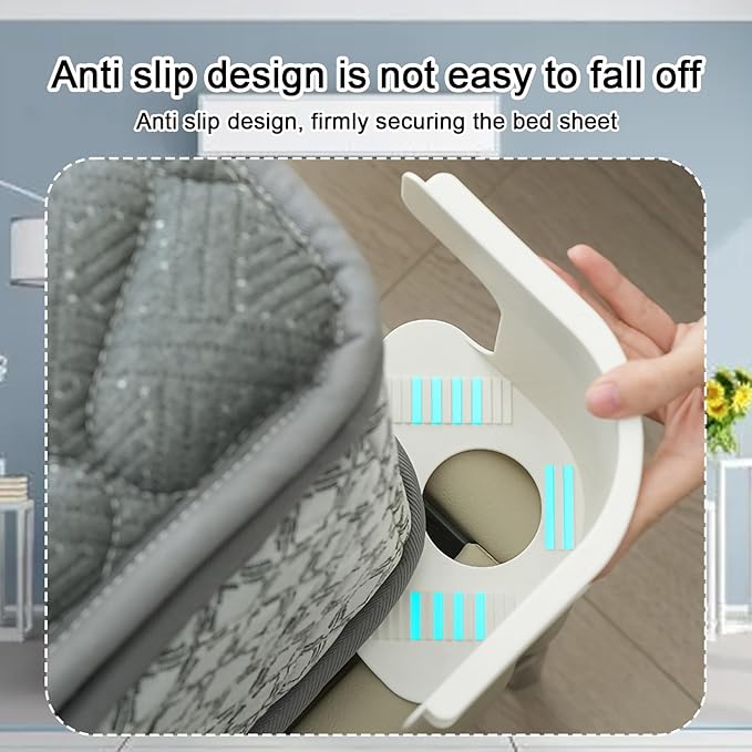 Lock Sheet Holders Set of 4, 2025 New Bed Sheet Holder Fitted Sheet Straps, Heavy Duty Bed Sheet Holder Corner Fitted Sheet Straps Fit All Mattress Size (White)