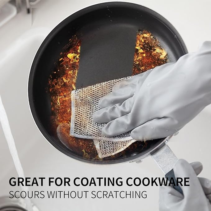 5pcs，Multifunctional Non-Scratch Wire Dishcloth 2025 Upgraded Steel Wire Dish Towel for Wet and Dry Wire Dishcloth for Dishes Sinks Counters Tops of Stoves