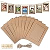 10 Pcs Paper Picture Frames, Paper Photo Frame Cardboard Photo Frames with Clips and Strings DIY Clip Hanging Photos Display Holders for Home, Classroom, Office, Wedding(Gray)