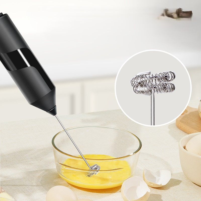 Powerful Milk Frother Wand - Mini & Mighty Handheld Drink Mixer - Portable Coffee Frother For Latte, Cappuccino, Matcha, Hot Chocolate, Creamer