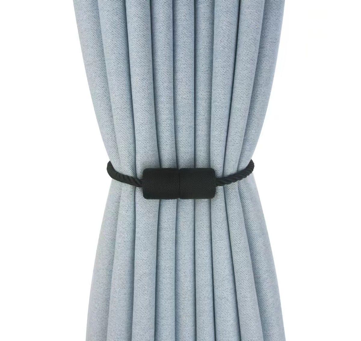 2 Pack Beige Strong Magnetic Curtain Tiebacks Outdoor Elegant Decorative Tie Backs Modern Rope Tiebacks for Drapes Window Curtain Holdbacks for Draperies