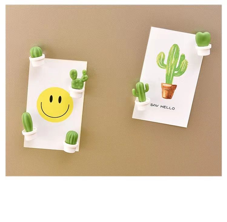 6 Pcs Cute Refrigerator Magnets Cactus Magnets Fridge Magnet Locker Magnet Funny Cute Magnets for Home Kitchen Decor