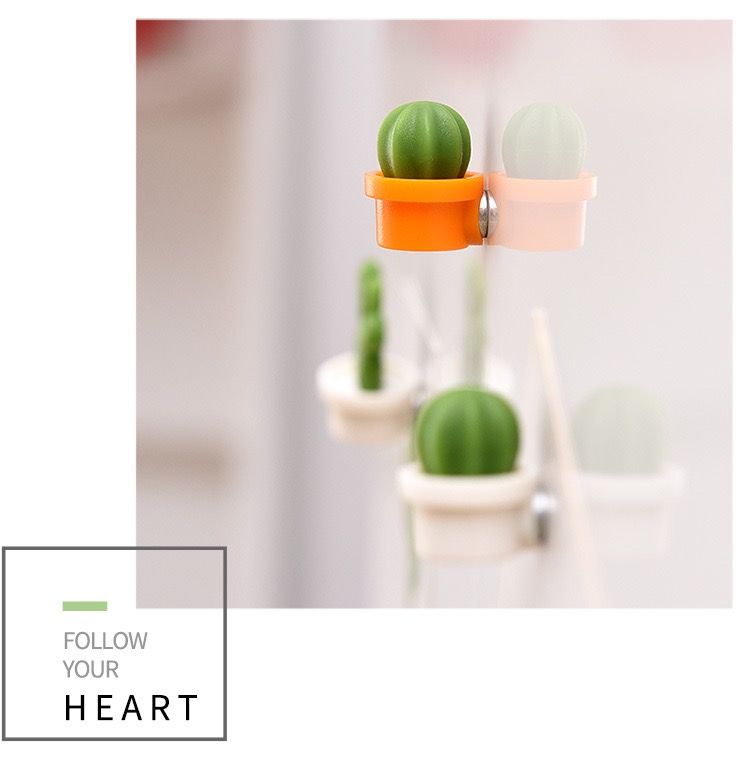 6 Pcs Cute Refrigerator Magnets Cactus Magnets Fridge Magnet Locker Magnet Funny Cute Magnets for Home Kitchen Decor