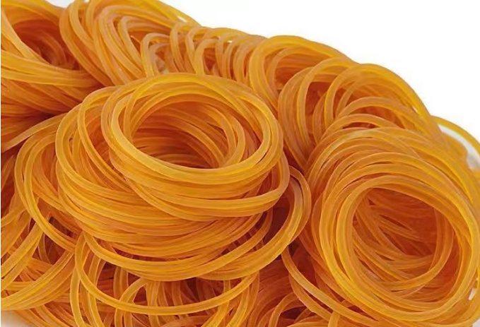 Buy 1000 get 100 free [send 1100 pieces] Rubber band yellow cowhide band wholesale high elastic durable industrial rubber ring leather sleeve tied vegetable rubber band strong endurance multi-purpose