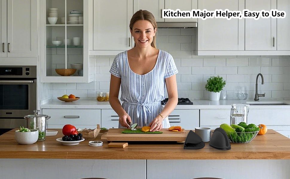 2pcs,Silicone Oven Gloves Heat Resistant Hot Pot Grill Set Kitchen - Mini Oven Gloves Silicone Rubber Gloves Small Cooking & Baking Pot Clamp Grip