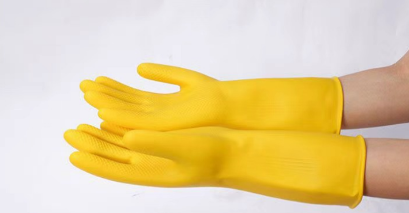 Latex Dishwashing Gloves Women's Waterproof Household Kitchen Washing Bowl Washing Clothes Vegetable Cleaning Household