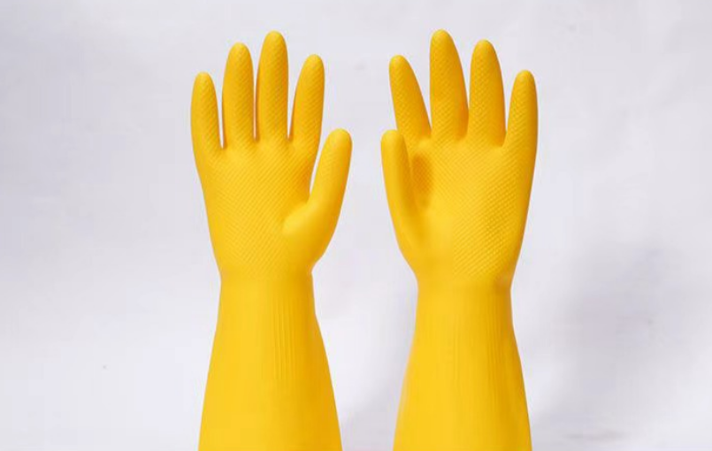 Latex Dishwashing Gloves Women's Waterproof Household Kitchen Washing Bowl Washing Clothes Vegetable Cleaning Household