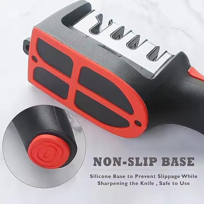 Professional 4-in-1 Kitchen Knife Sharpener – Best Professional 4-Stage Tool Kit for Razor Sharp Knives | Highest-Rated, Top Ten Smart Sharpener Gadget for Safe, Easy, Precision Sharpening