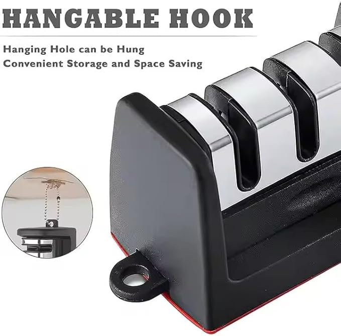 Professional 4-in-1 Kitchen Knife Sharpener – Best Professional 4-Stage Tool Kit for Razor Sharp Knives | Highest-Rated, Top Ten Smart Sharpener Gadget for Safe, Easy, Precision Sharpening
