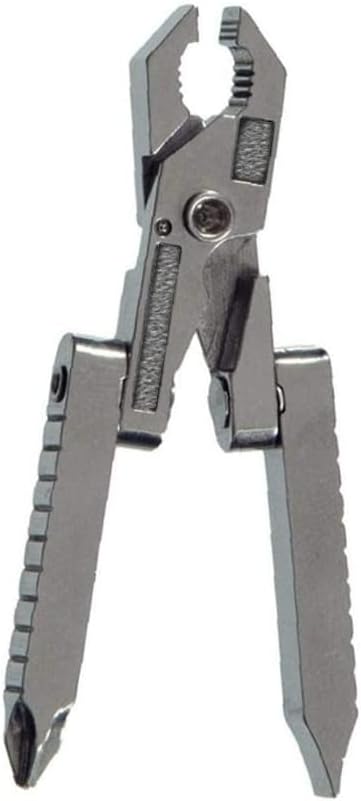 Foldable Pocket EDC Tool, Combination Pliers Screwdriver Tool, Stainless Steel Outdoor Camping Fishing Gadgets Silver