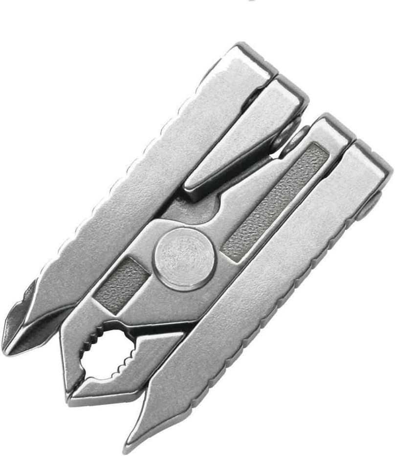 Foldable Pocket EDC Tool, Combination Pliers Screwdriver Tool, Stainless Steel Outdoor Camping Fishing Gadgets Silver