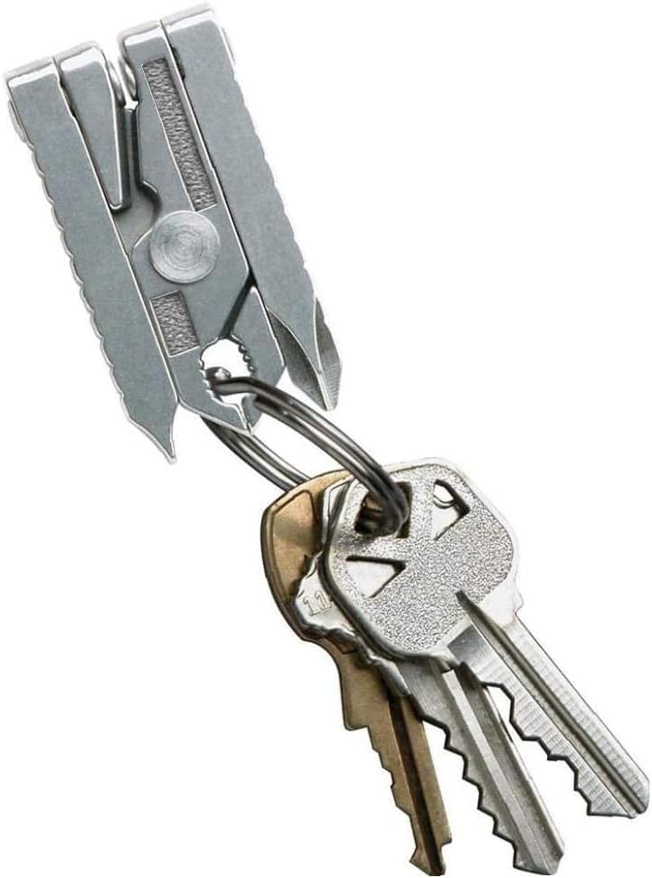 Foldable Pocket EDC Tool, Combination Pliers Screwdriver Tool, Stainless Steel Outdoor Camping Fishing Gadgets Silver