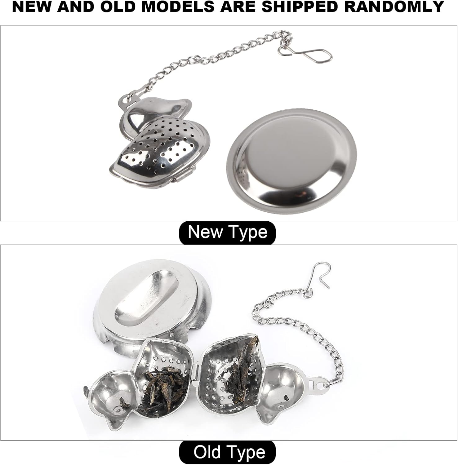 Tea Strainer, Stainless Steel Tea Infuser with Chain, Teapot Shape Loose Tea Filter, for Tea, Coffee Beans, Soup Seasoning