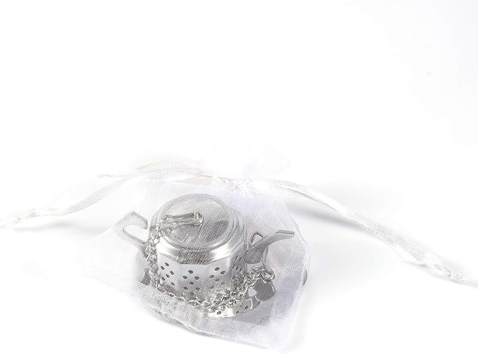Tea Strainer, Stainless Steel Tea Infuser with Chain, Teapot Shape Loose Tea Filter, for Tea, Coffee Beans, Soup Seasoning