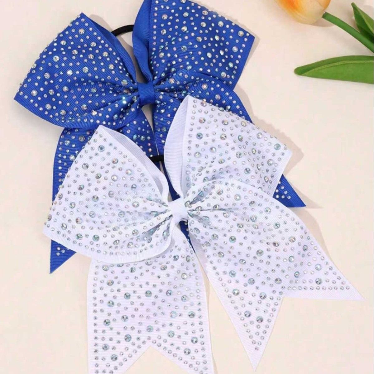 Amazon Cross-Border Best-Seller Full-Diamond Bow Hair Clip Fashion Versatile Elegant High-End Ponytail Scrunchies Manufacturer Wholesale