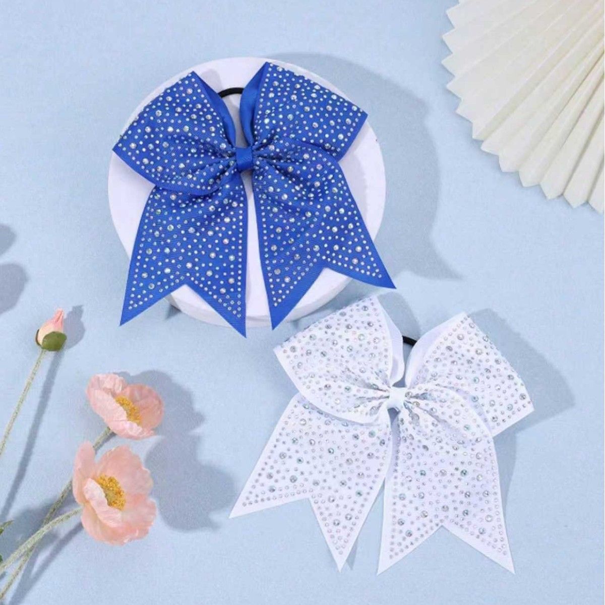 Amazon Cross-Border Best-Seller Full-Diamond Bow Hair Clip Fashion Versatile Elegant High-End Ponytail Scrunchies Manufacturer Wholesale