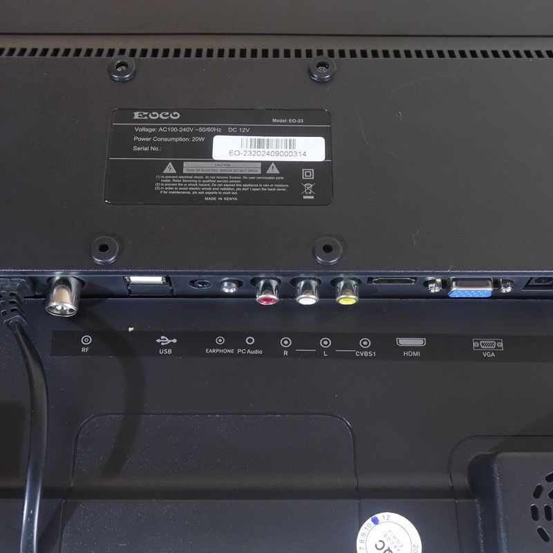 EOCO 23 inch Digital TV AC/DC(E-2300D)Original 1080P Energy Saving Televison with 12 Months Warranty