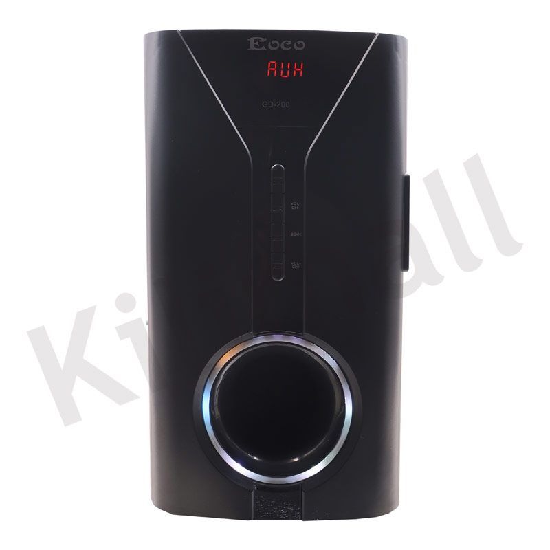 EOCO Sound Bar 2.1CH Multimedia Bluetooth Woofer Speaker GD-200 Subwoofer BT/USB/SD/FM Home Audio System with Remote Control 20000W