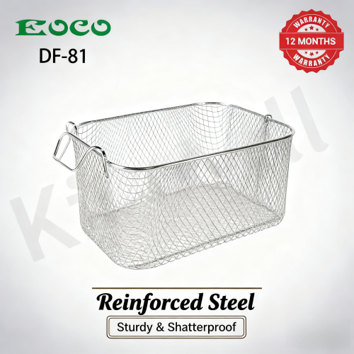 EOCO 6L Single Commercial & Home Electric Deep Fryer – Stainless Steel Silver Cookware. Fast even heating, removable parts, overheat protection, great for restaurants & daily household frying.