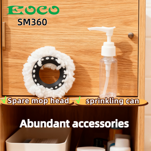 EOCO SM360 Spin Mop with Bucket, Hand Free 360 Rotating Magic Mop, Microfiber Floor Mop with Long Telescopic Handle, Easy Housework Floor Cleaning Spinning Mop