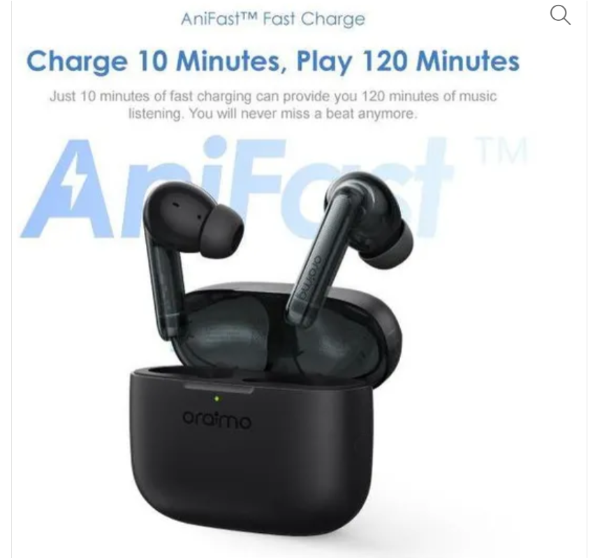 Oraimo FreePods Lite ENC 40-hour Playtime Heavybass True Wireless Earbuds. can withstand power for a long period of time upto 40 hours standby. has an incredible sound quality with superb bass