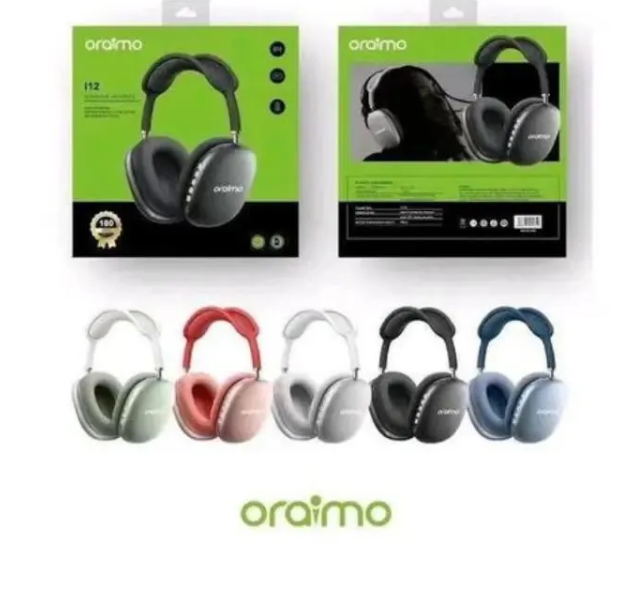 Oraimo i12 Wireless Headset – Pure Sound, Limitless Freedom Wireless Bluetooth Headphones With Microphone and Noise Cancellation Gaming Headset Stereo HiFi Earphones