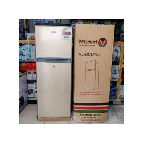 VOLSMART VL-BCD138, 138 Liters Double Door Fridge,Silver+Free Gifts (1YR WRTY)
