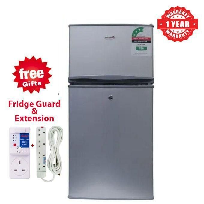 VOLSMART Fridge Double Door 108 Litres plus free fridge guard