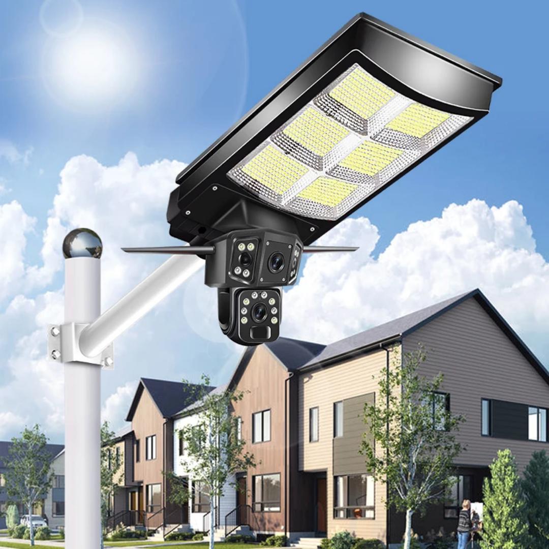 4G Solar Light With CCTV Camera 3IN1. 3IN1 Solar CCTV Camera Light.Solar Street Light With CCTV Camera. Dual CCTV Camera Solar Camera, Street Light. 2 IN 1 Solar CCTV Camera. Solar CCTV Camera IP 65