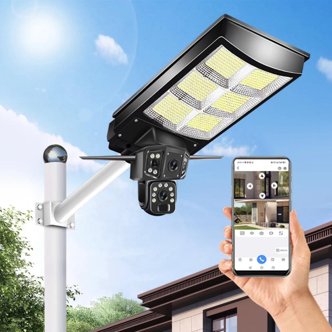 4G Solar Light With CCTV Camera 3IN1. 3IN1 Solar CCTV Camera Light.Solar Street Light With CCTV Camera. Dual CCTV Camera Solar Camera, Street Light. 2 IN 1 Solar CCTV Camera. Solar CCTV Camera IP 65